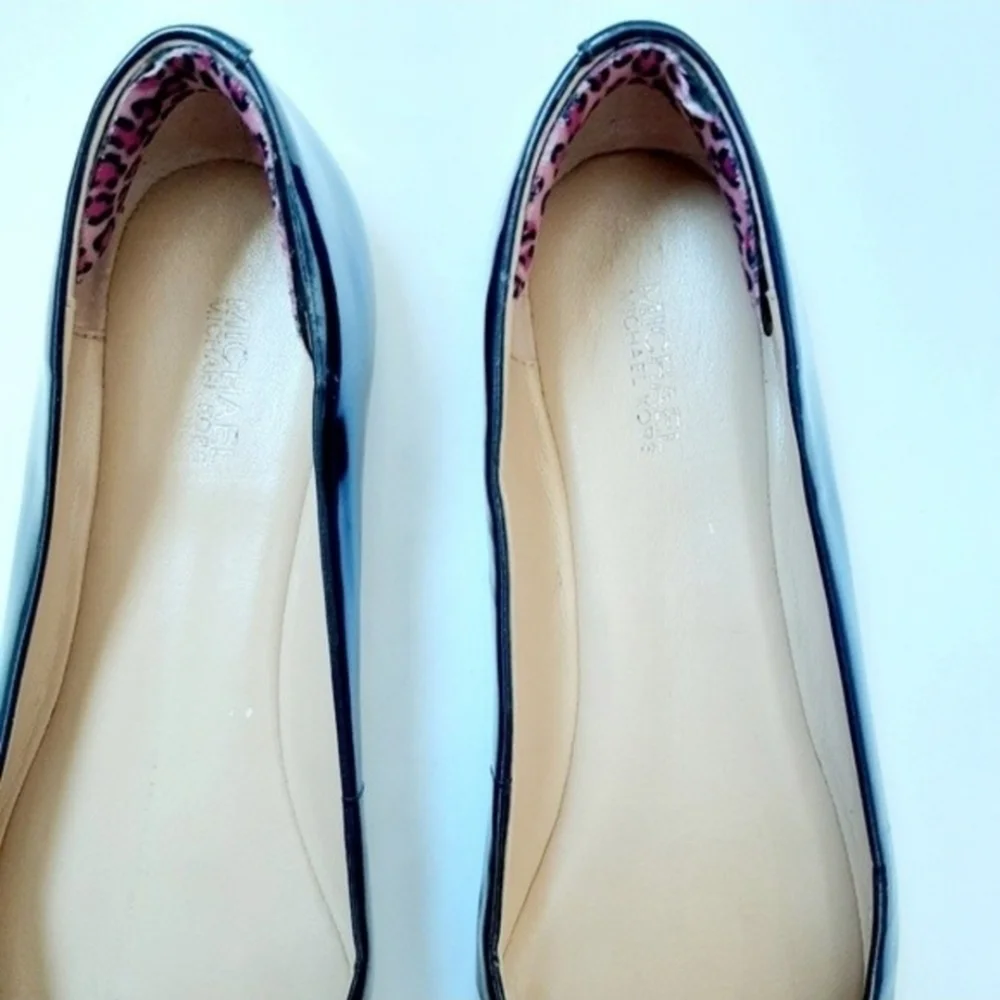 MICHAEL Michael Kors Pauline Patent Genuine Leather Ballet Flats Shoes Teal Sz 7 - Picture 5 of 16